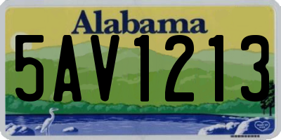 AL license plate 5AV1213
