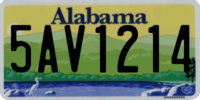 AL license plate 5AV1214