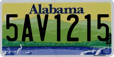 AL license plate 5AV1215