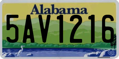 AL license plate 5AV1216