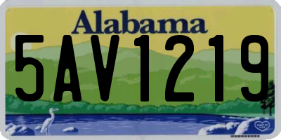 AL license plate 5AV1219