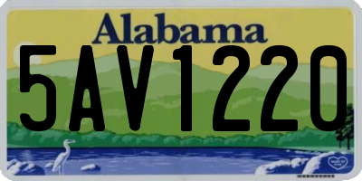 AL license plate 5AV1220