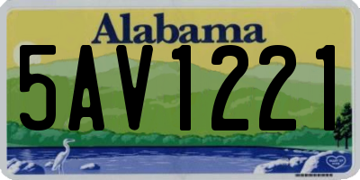 AL license plate 5AV1221