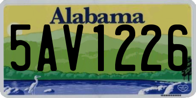 AL license plate 5AV1226