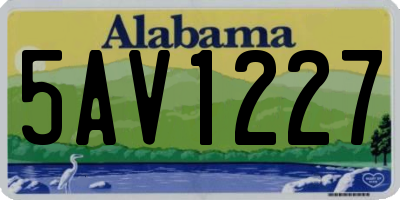 AL license plate 5AV1227