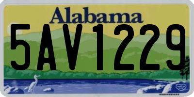 AL license plate 5AV1229