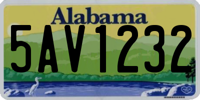 AL license plate 5AV1232