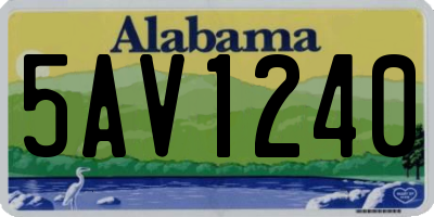 AL license plate 5AV1240
