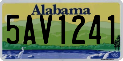 AL license plate 5AV1241
