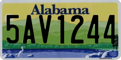 AL license plate 5AV1244