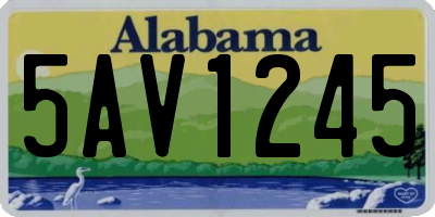 AL license plate 5AV1245