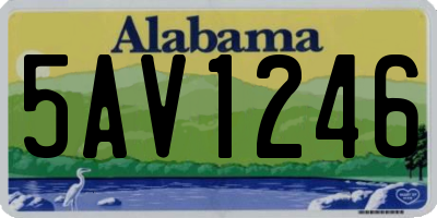 AL license plate 5AV1246