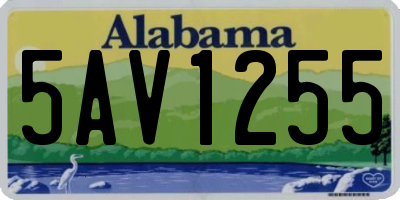 AL license plate 5AV1255