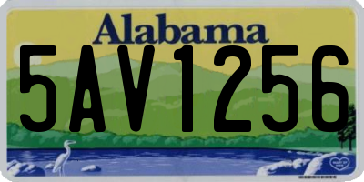 AL license plate 5AV1256