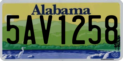 AL license plate 5AV1258