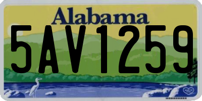 AL license plate 5AV1259