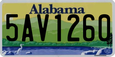 AL license plate 5AV1260