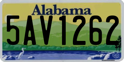 AL license plate 5AV1262