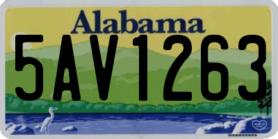 AL license plate 5AV1263
