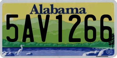 AL license plate 5AV1266