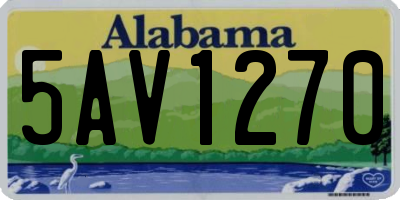 AL license plate 5AV1270
