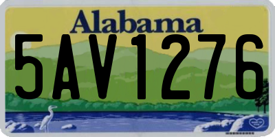 AL license plate 5AV1276