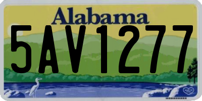 AL license plate 5AV1277