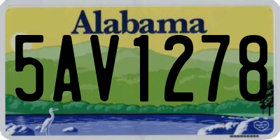 AL license plate 5AV1278