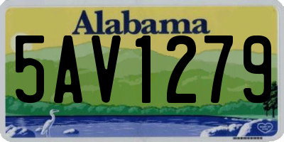AL license plate 5AV1279