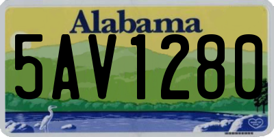 AL license plate 5AV1280