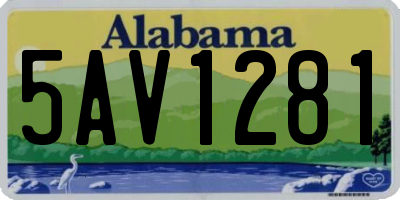 AL license plate 5AV1281