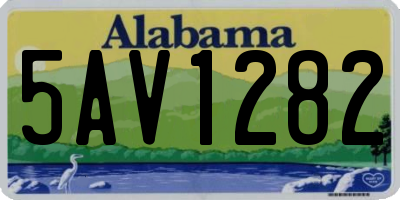 AL license plate 5AV1282