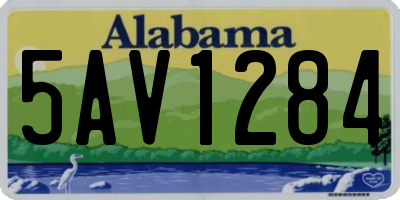 AL license plate 5AV1284