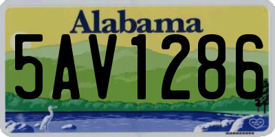 AL license plate 5AV1286