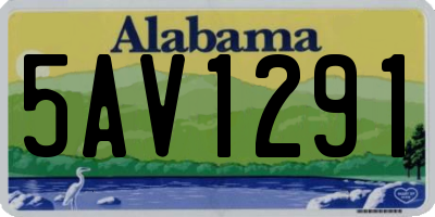AL license plate 5AV1291