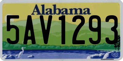 AL license plate 5AV1293