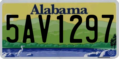 AL license plate 5AV1297