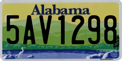 AL license plate 5AV1298