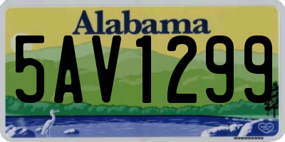 AL license plate 5AV1299