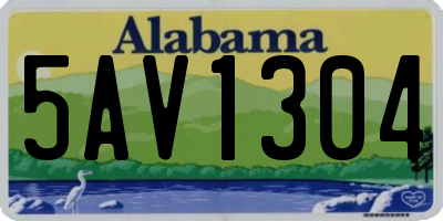 AL license plate 5AV1304