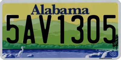 AL license plate 5AV1305