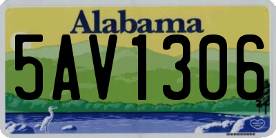 AL license plate 5AV1306