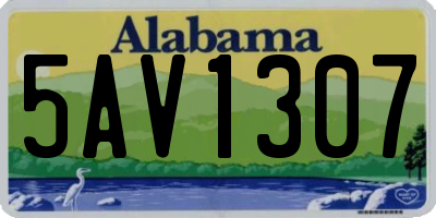 AL license plate 5AV1307