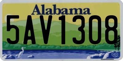 AL license plate 5AV1308