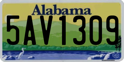 AL license plate 5AV1309