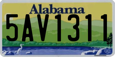 AL license plate 5AV1311