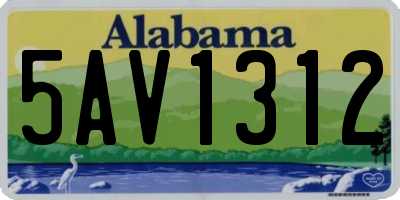 AL license plate 5AV1312