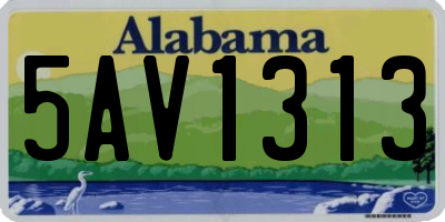 AL license plate 5AV1313