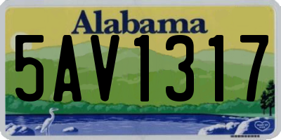 AL license plate 5AV1317