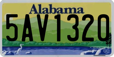AL license plate 5AV1320